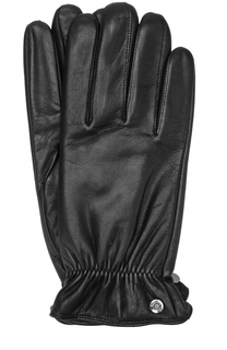 Кожаные перчатки с манжетами на резинке Roeckl