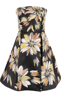 Приталенное платье-бюстье с цветочным принтом Basix Black Label