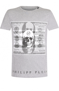 Хлопковая футболка с принтом Philipp Plein