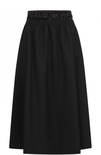 Шерстяная юбка-миди с эластичным поясом Acne Studios