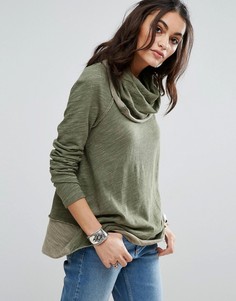 Топ-кокон с универсальным воротом Free People - Зеленый