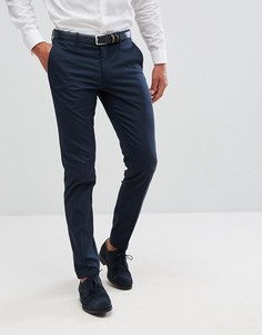 Строгие эластичные брюки скинни Selected Homme - Синий