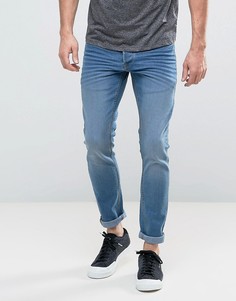 Светло-синие эластичные джинсы слим Solid - Синий !Solid