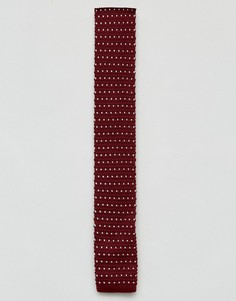 Трикотажный галстук с узором 7X - Красный