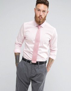 Облегающая эластичная рубашка Moss London - Розовый