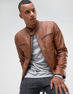 Кожаная куртка Barneys Originals - Рыжий