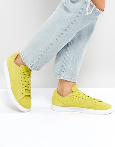 Желтые низкие замшевые кроссовки Nike Blazer - Желтый
