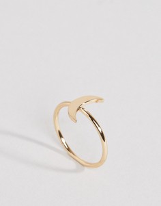 Золотистое кольцо с полумесяцем ASOS - Золотой