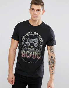 Черная футболка с принтом ACDC New Look - Черный