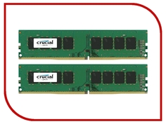 Модуль памяти Crucial DDR4 DIMM 2133MHz PC4-17000 Reg 1.2V - 8Gb (2x4Gb) CT2K4G4DFS8213 Retail