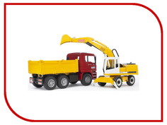 Машина Bruder MAN самосвал с колёсным экскаватором Liebherr 02-751