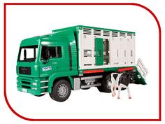 Машина Bruder Фургон MAN для перевозки животных с коровой 02-749