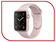 Умные часы APPLE Watch Series 2 42mm Rose Gold Aluminium Case with Pink Sand Sport Band MQ142RU/A
