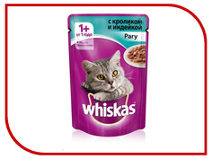 Корм Whiskas Пауч Рагу кролик / индейка 85g 10155460/10117357