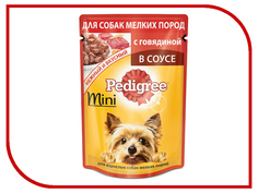 Корм Pedigree Пауч Говядина 85g для взрослых собак мини пород 10163974