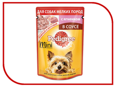 Корм Pedigree Пауч Ягненок 85g для взрослых собак мини пород 10163976