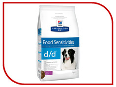 Корм Hills D/D Утка Рис Полноценный Диетический рацион при пищевых аллергиях 5kg для собак 9118