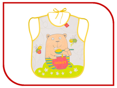 Нагрудный фартук Happy Baby Bib With Hangers Bear Yellow 16011