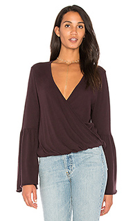 Cotton jersey surplice top - Chaser