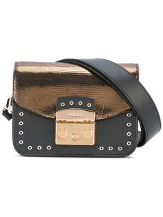 двухцветная сумка на плечо  Furla