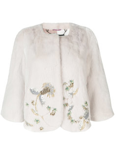 Jasmine Embellished Mink Jacket Cara Mila