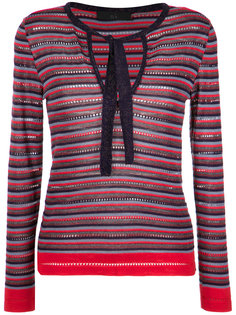 striped knit blouse Nk