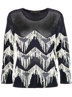 fringed knit blouse Nk