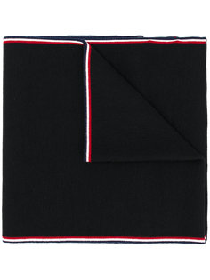 stripe trim knitted scarf Moncler