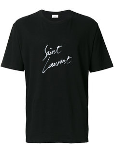 объемная футболка с логотипом Saint Laurent