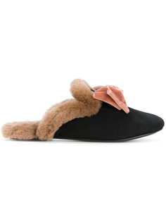 faux fur lined bow slippers Twin-Set