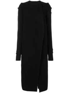 трикотажное пальто с вырезами  Rick Owens
