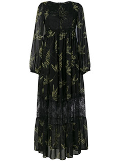 платье с завышенной талией и принтом листьев  Ki6