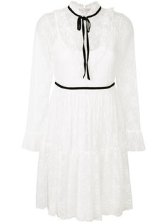 кружевное платье с контрастной отделкой Blugirl