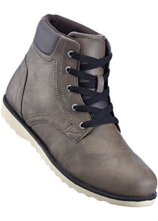 Ботинки на шнуровке (коричневый) Bonprix