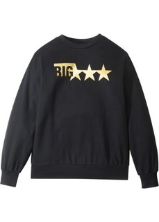 Свитшот (черный с рисунком) Bonprix