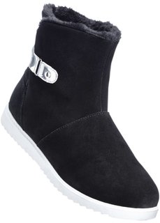 Замшевые ботинки (черный/серебристый) Bonprix