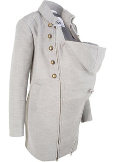 Пальто для беременных с карманом-вкладкой для малыша (светло-серый меланж) Bonprix