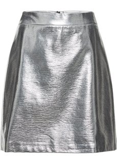 Юбка с металлическим отливом (серебристый металлик) Bonprix