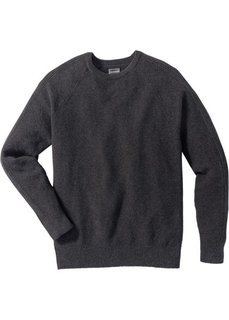 Пуловер Slim Fit (антрацитовый меланж) Bonprix