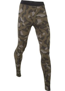Спортивные длинные легинсы (темно-оливковый с узором) Bonprix
