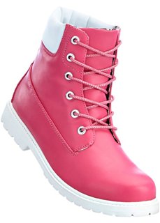 Ботинки на шнурках (ярко-розовый/белый) Bonprix