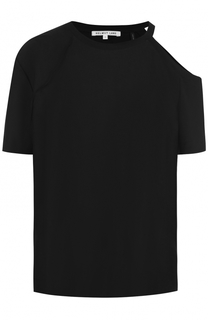 Хлопковая футболка с открытым плечом Helmut Lang
