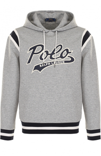 Хлопковое худи с принтом Polo Ralph Lauren