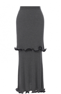 Шерстяная многоярусная юбка-макси Stella McCartney