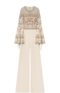 Приталенный комбинезон с декорированным лифом Elie Saab