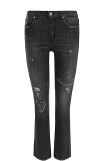 Укороченные расклешенные джинсы с потертостями Two Women In The World