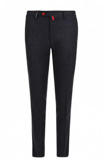 Брюки прямого кроя из смеси шерсти и кашемира Kiton