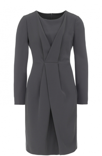 Приталенное платье-миди с драпировкой Armani Collezioni