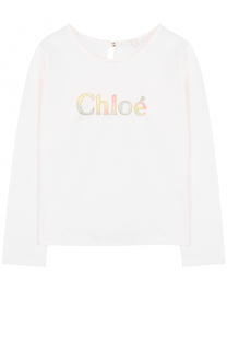 Хлопковый лонгслив с принтом Chloé