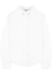 Хлопковая блуза с воротником button down Givenchy
